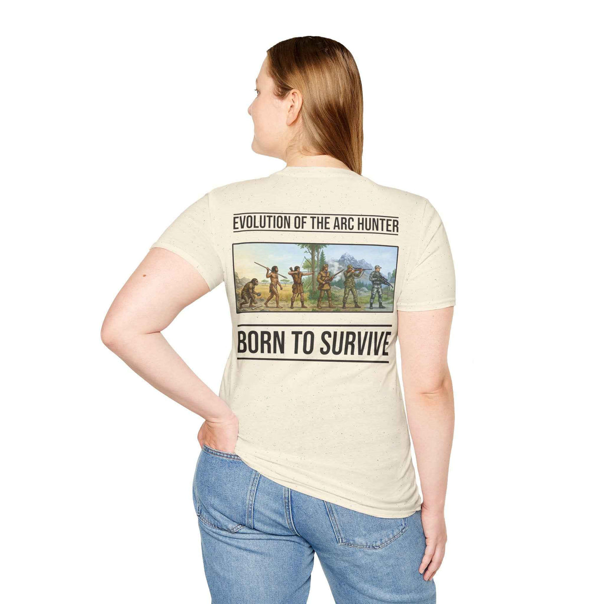 Arc Hunter T-Shirt – "Evolution of the Arc Hunter" Born to Survive Graphic Tee