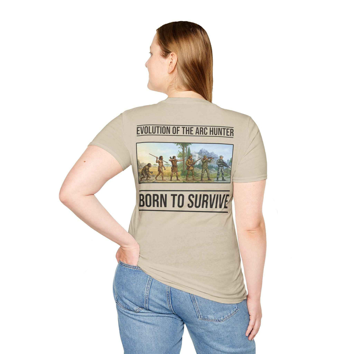 Arc Hunter T-Shirt – "Evolution of the Arc Hunter" Born to Survive Graphic Tee