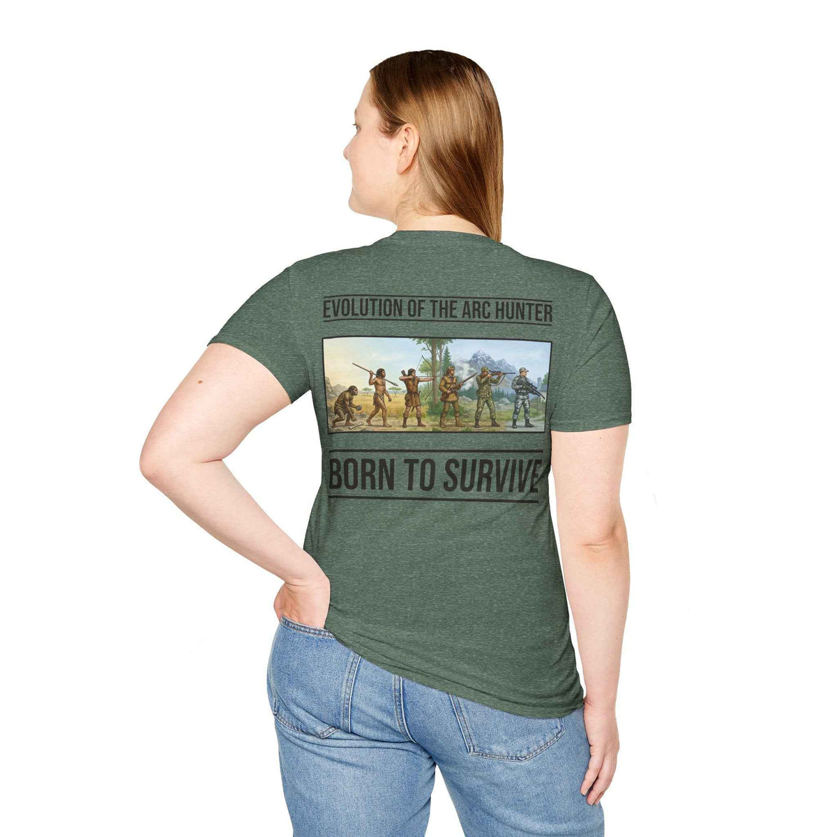 Arc Hunter T-Shirt – "Evolution of the Arc Hunter" Born to Survive Graphic Tee