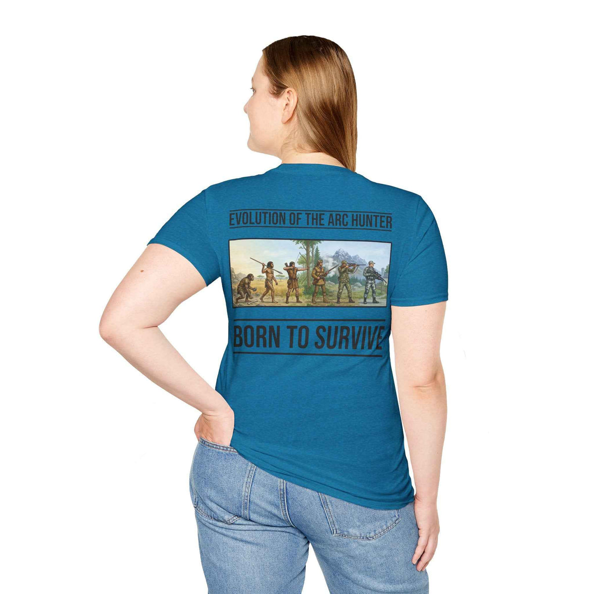 Arc Hunter T-Shirt – "Evolution of the Arc Hunter" Born to Survive Graphic Tee