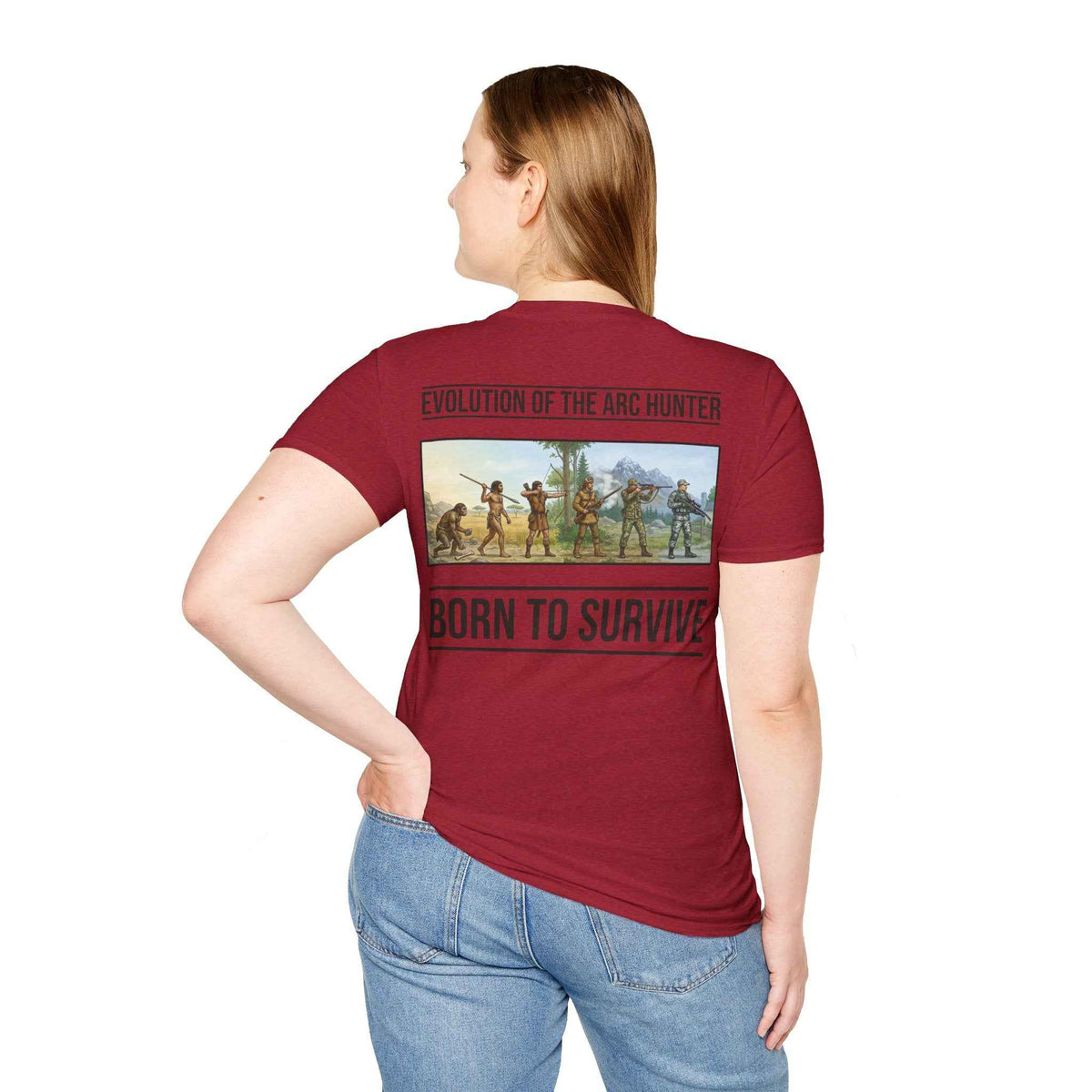 Arc Hunter T-Shirt – "Evolution of the Arc Hunter" Born to Survive Graphic Tee