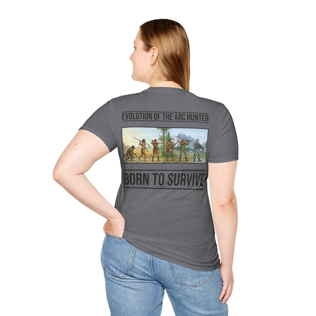Arc Hunter T-Shirt – "Evolution of the Arc Hunter" Born to Survive Graphic Tee