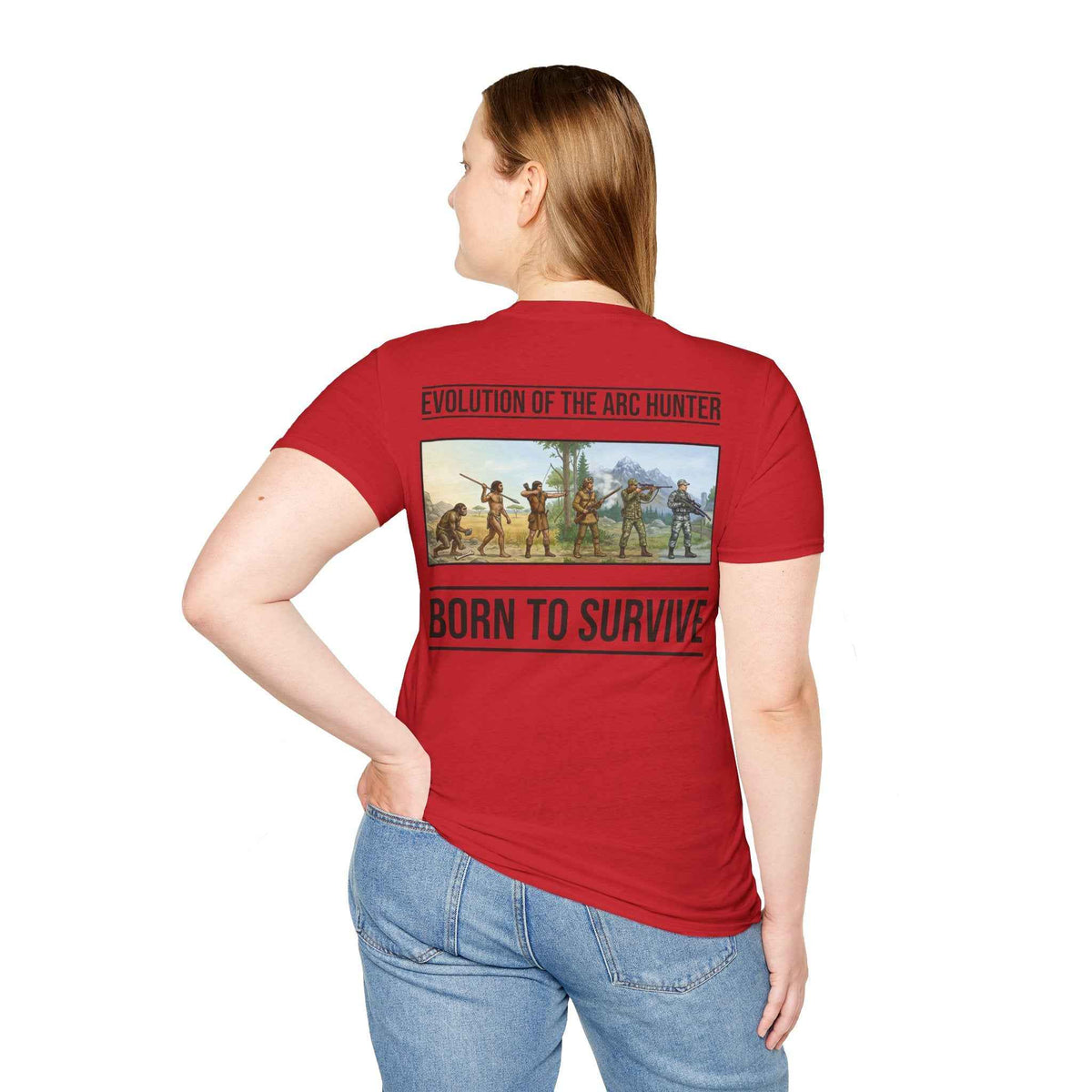 Arc Hunter T-Shirt – "Evolution of the Arc Hunter" Born to Survive Graphic Tee