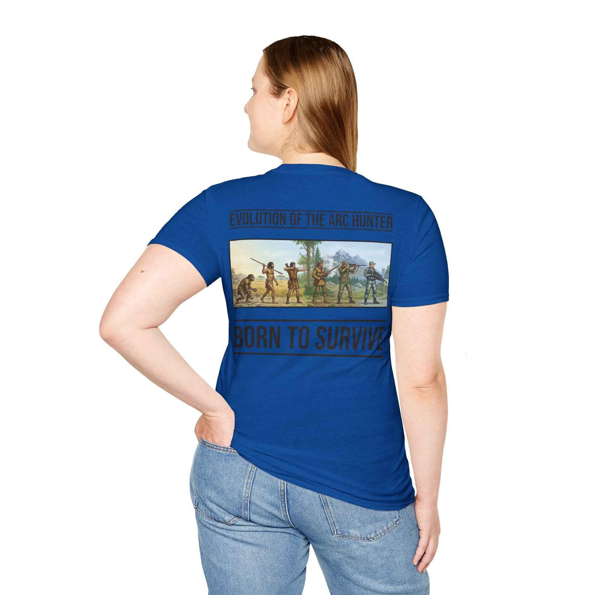 Arc Hunter T-Shirt – "Evolution of the Arc Hunter" Born to Survive Graphic Tee