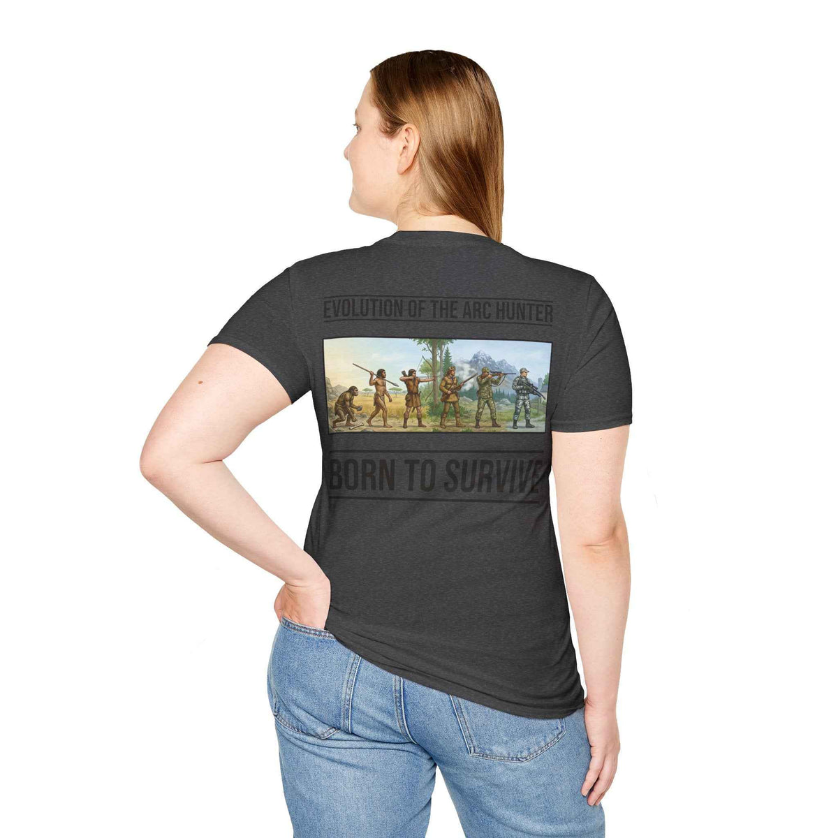 Arc Hunter T-Shirt – "Evolution of the Arc Hunter" Born to Survive Graphic Tee