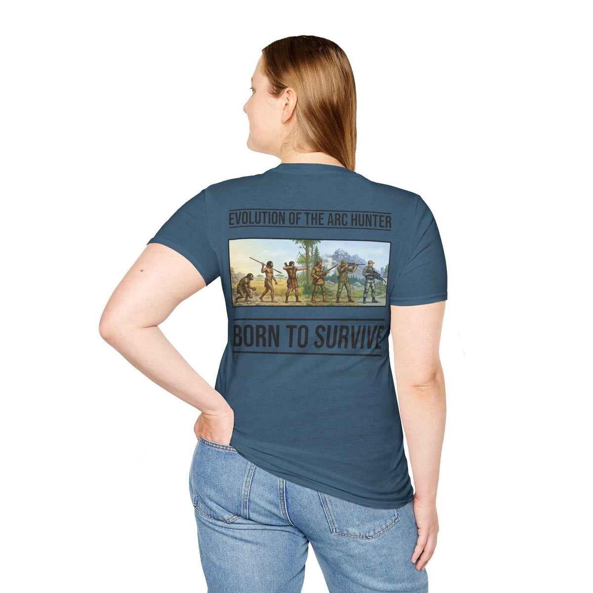Arc Hunter T-Shirt – "Evolution of the Arc Hunter" Born to Survive Graphic Tee