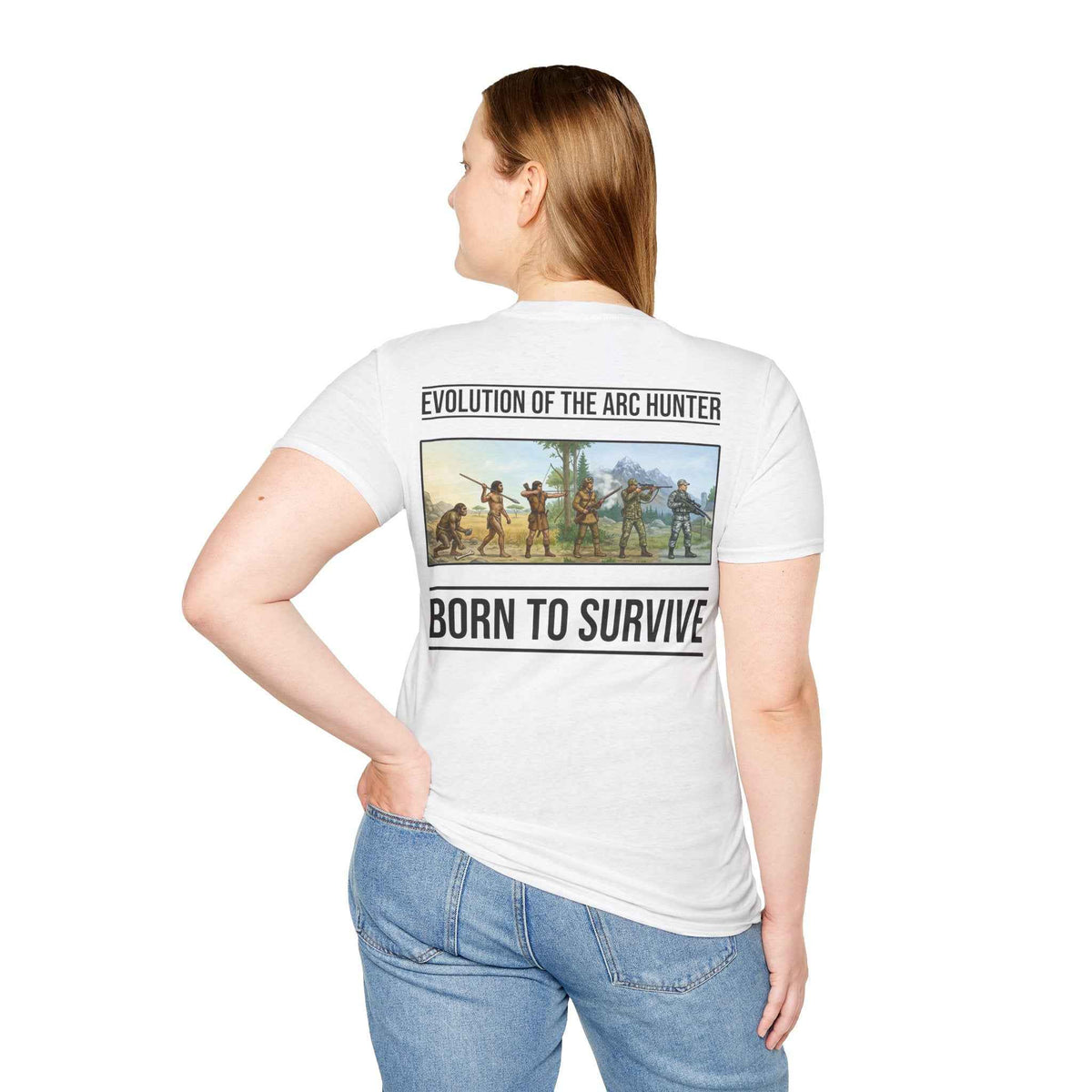 Arc Hunter T-Shirt – "Evolution of the Arc Hunter" Born to Survive Graphic Tee