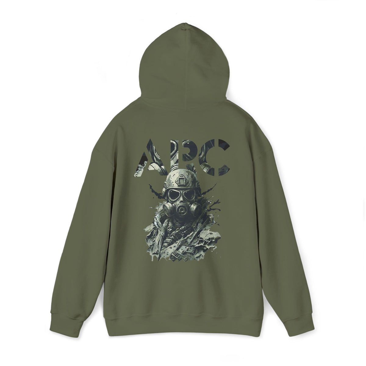 ARC Gas Mask Hoodie — Tactical Post-Apocalyptic Graphic Sweatshirt