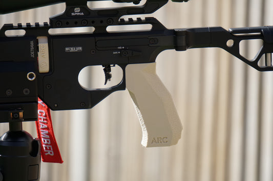 ARC Low Poly AR Grip with textured palm and finger grip