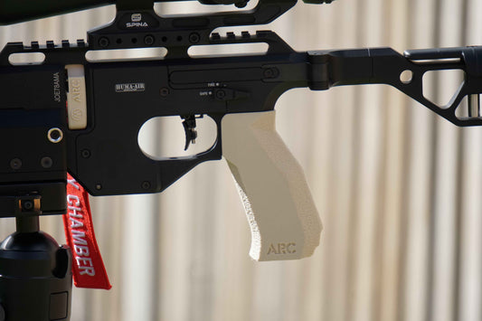 ARC Low Poly AR Grip with textured palm and finger grip