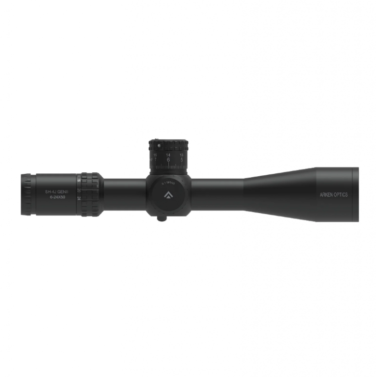 Arken Optics SH-4J 6-24x50 FFP Illuminated 34mm VHR Zero Stop Rifle Scope - MOA - ARC Accessories