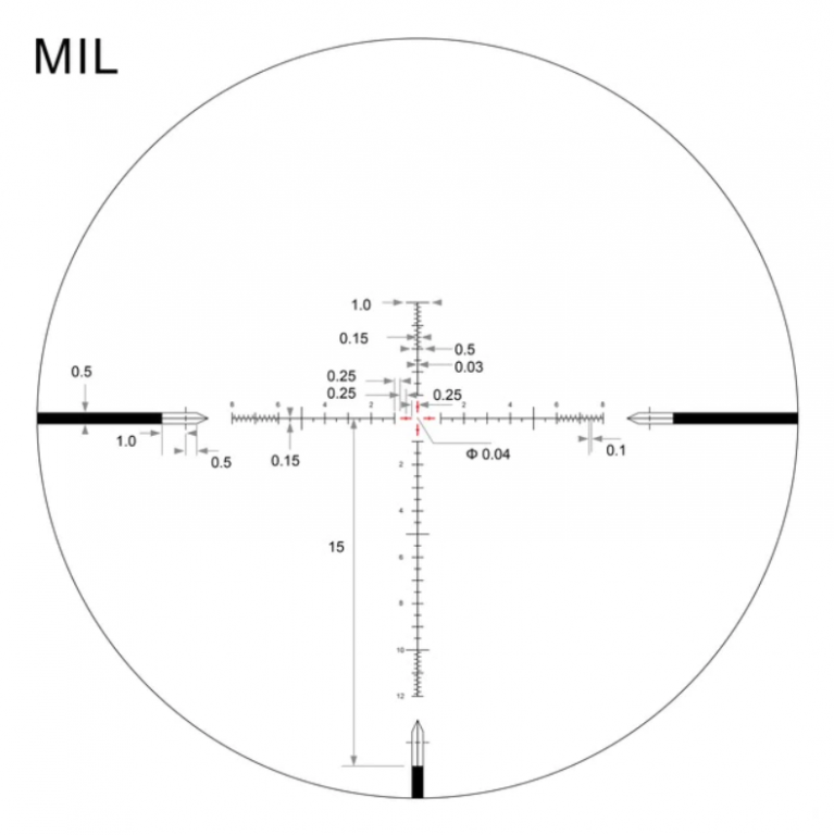Arken Optics EPL4 6-24x50 FFP VHR MIL Illuminated Rifle Scope