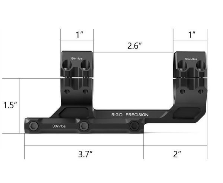 Arken Optics Precision Picatinny Cantilever Rifle Scope Mount 30mm 0MOA