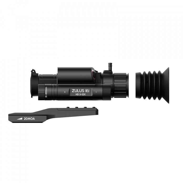 DNT Optics ZULUS HD ZHD312R V2 - 3-12X Digital Night Vision Scope With LRF And Ballistic Calculator