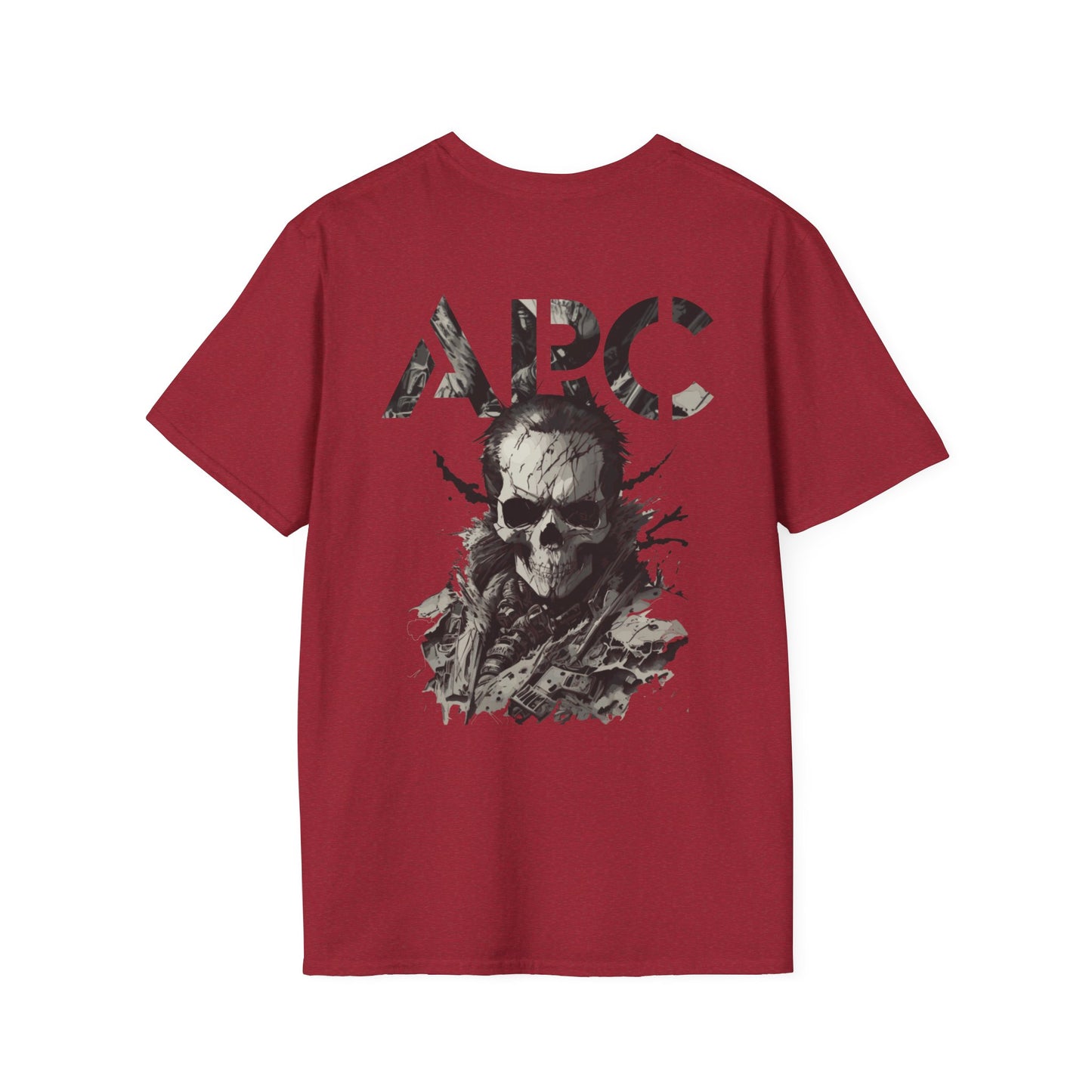 ARC Skull Graphic T‑Shirt — Grunge Military Skull Backprint