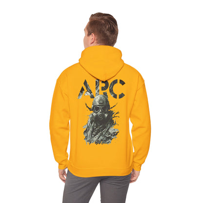 ARC Gas Mask Hoodie — Tactical Post-Apocalyptic Graphic Sweatshirt