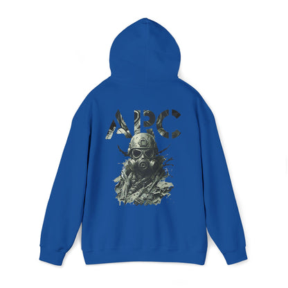 ARC Gas Mask Hoodie — Tactical Post-Apocalyptic Graphic Sweatshirt
