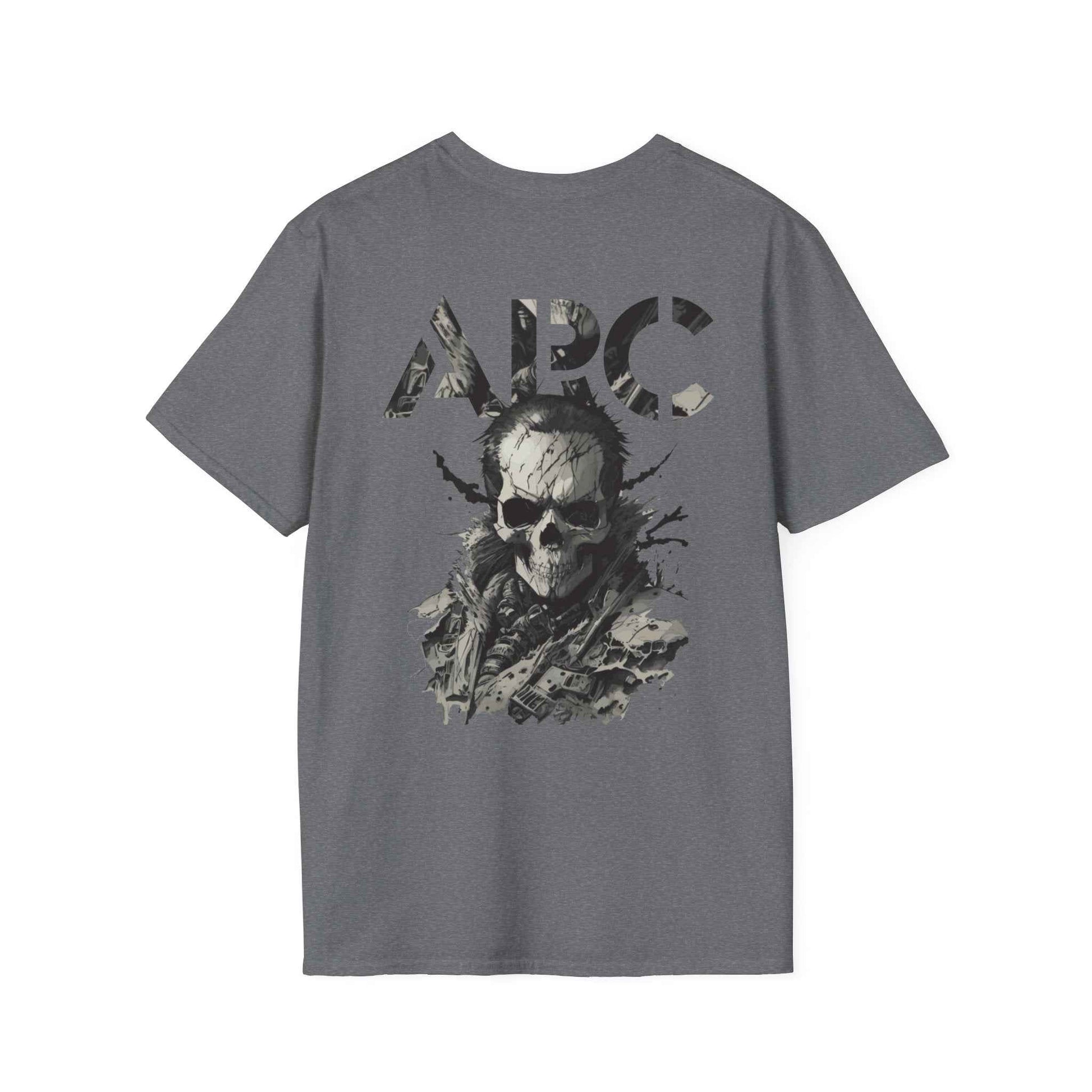 ARC Skull Graphic T‑Shirt — Grunge Military Skull Backprint