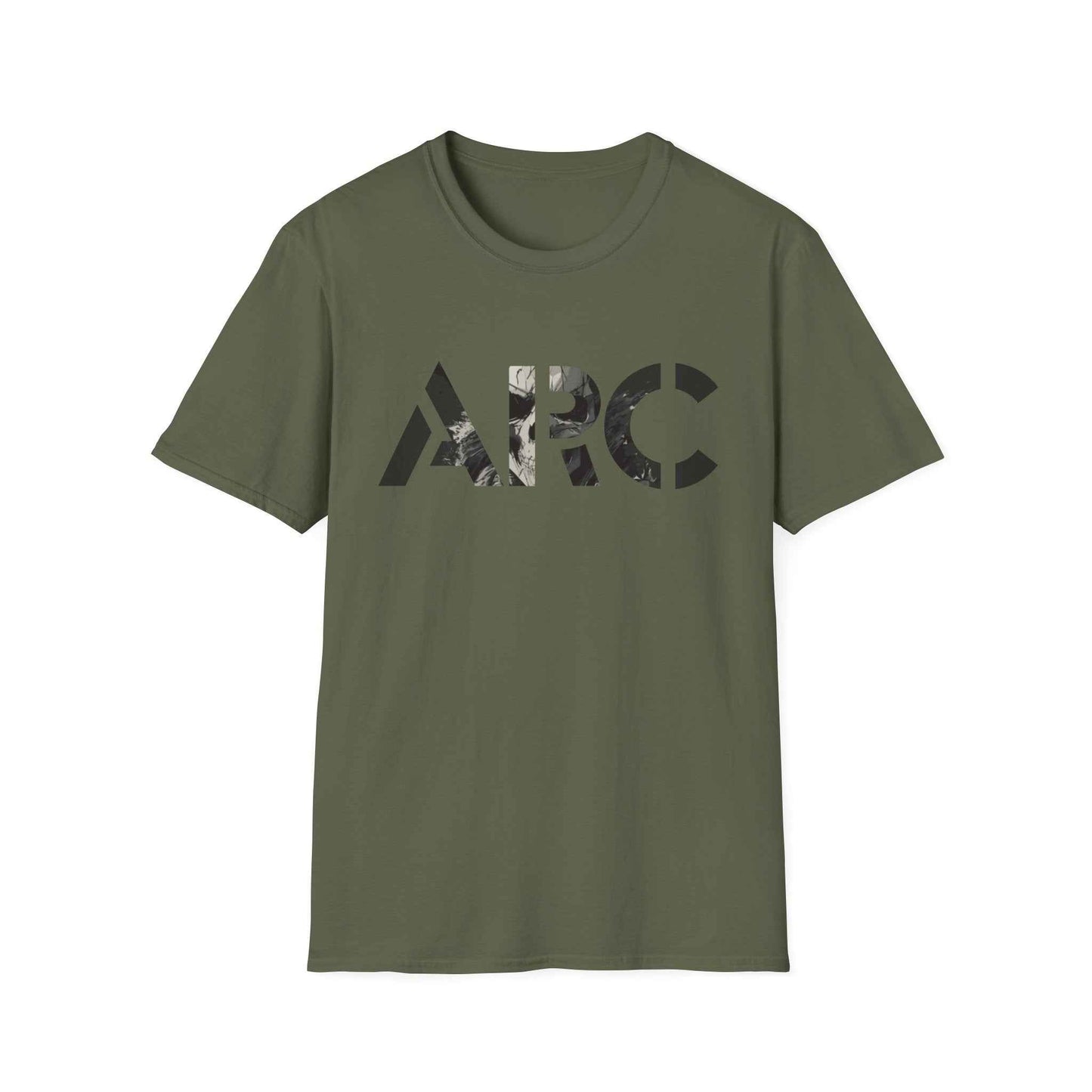 ARC Skull Graphic T‑Shirt — Grunge Military Skull Backprint