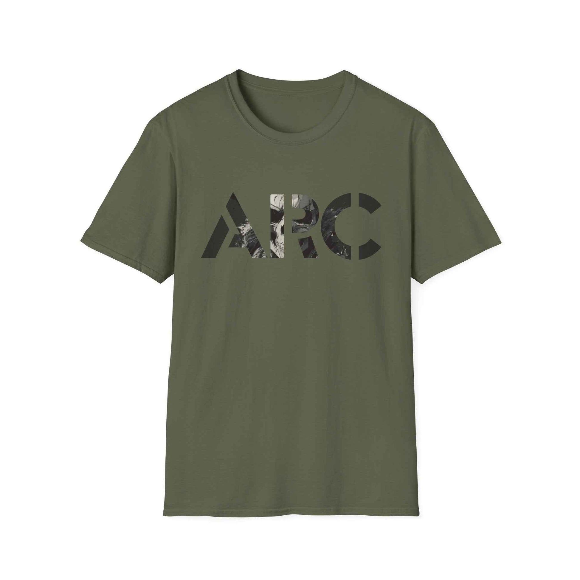 ARC Skull Graphic T‑Shirt — Grunge Military Skull Backprint