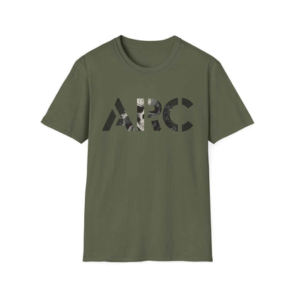 ARC Skull Graphic T‑Shirt — Grunge Military Skull Backprint