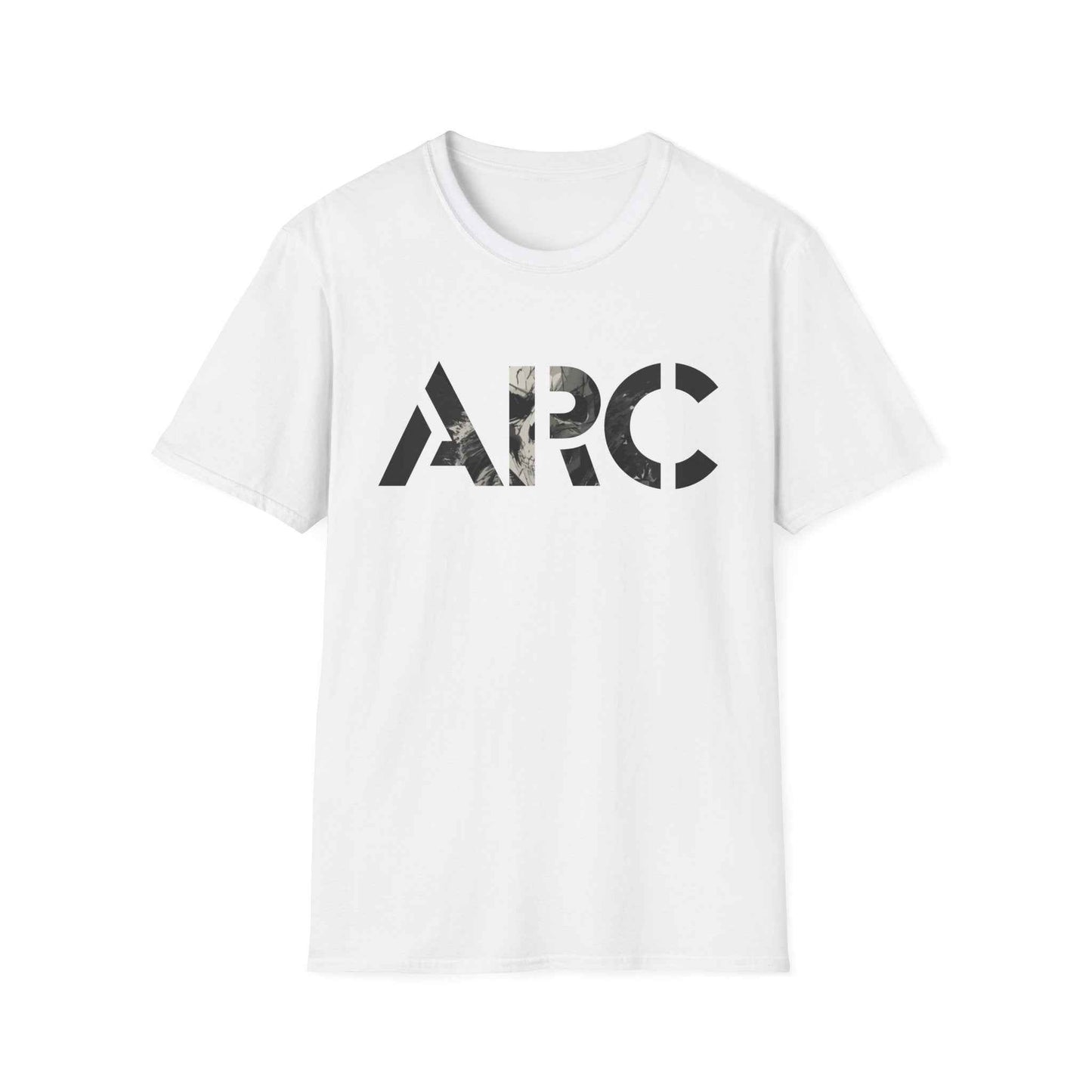 ARC Skull Graphic T‑Shirt — Grunge Military Skull Backprint