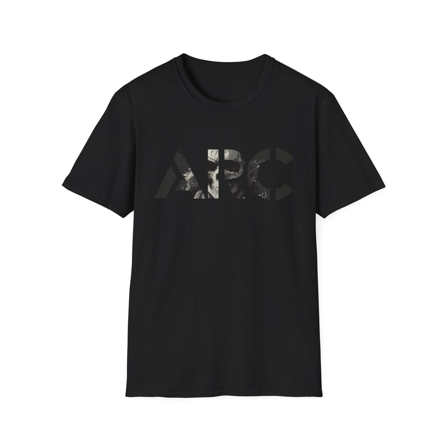 ARC Skull Graphic T‑Shirt — Grunge Military Skull Backprint