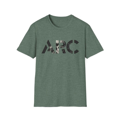 ARC Skull Graphic T‑Shirt — Grunge Military Skull Backprint