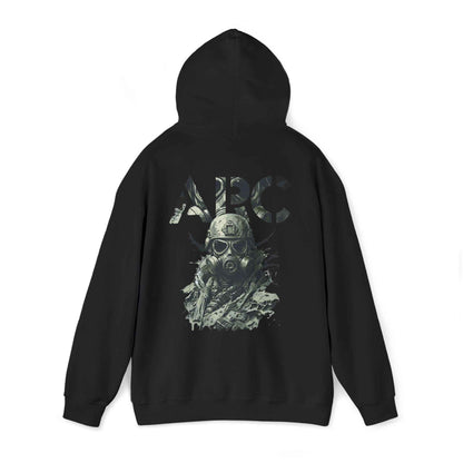 ARC Gas Mask Hoodie — Tactical Post-Apocalyptic Graphic Sweatshirt
