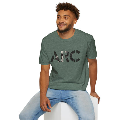 ARC Skull Graphic T‑Shirt — Grunge Military Skull Backprint
