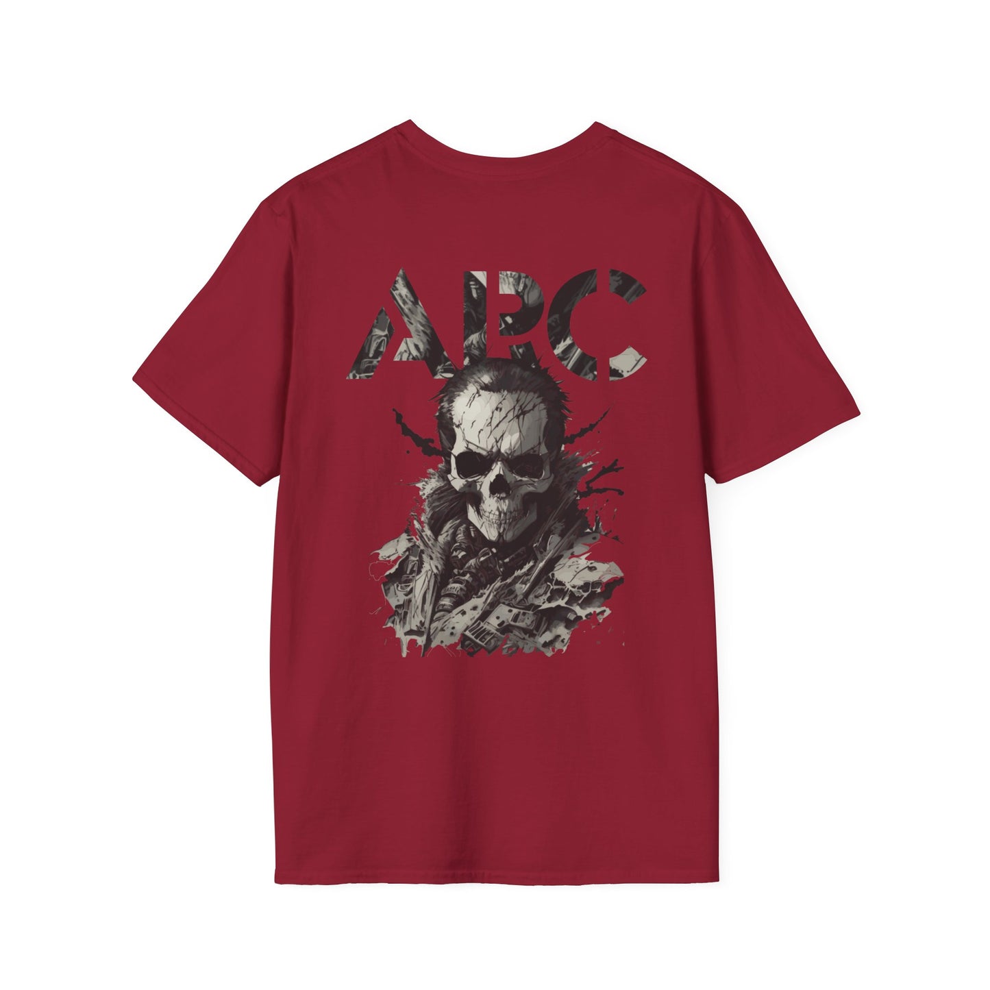ARC Skull Graphic T‑Shirt — Grunge Military Skull Backprint