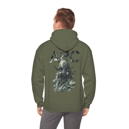 ARC Gas Mask Hoodie — Tactical Post-Apocalyptic Graphic Sweatshirt