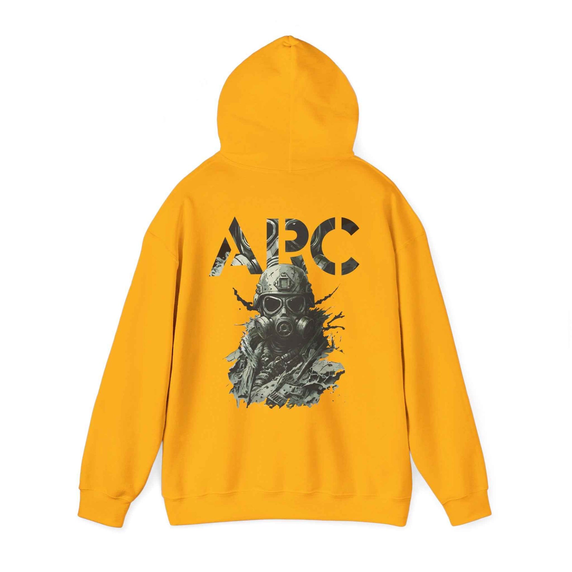 ARC Gas Mask Hoodie — Tactical Post-Apocalyptic Graphic Sweatshirt