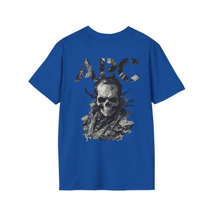 ARC Skull Graphic T‑Shirt — Grunge Military Skull Backprint