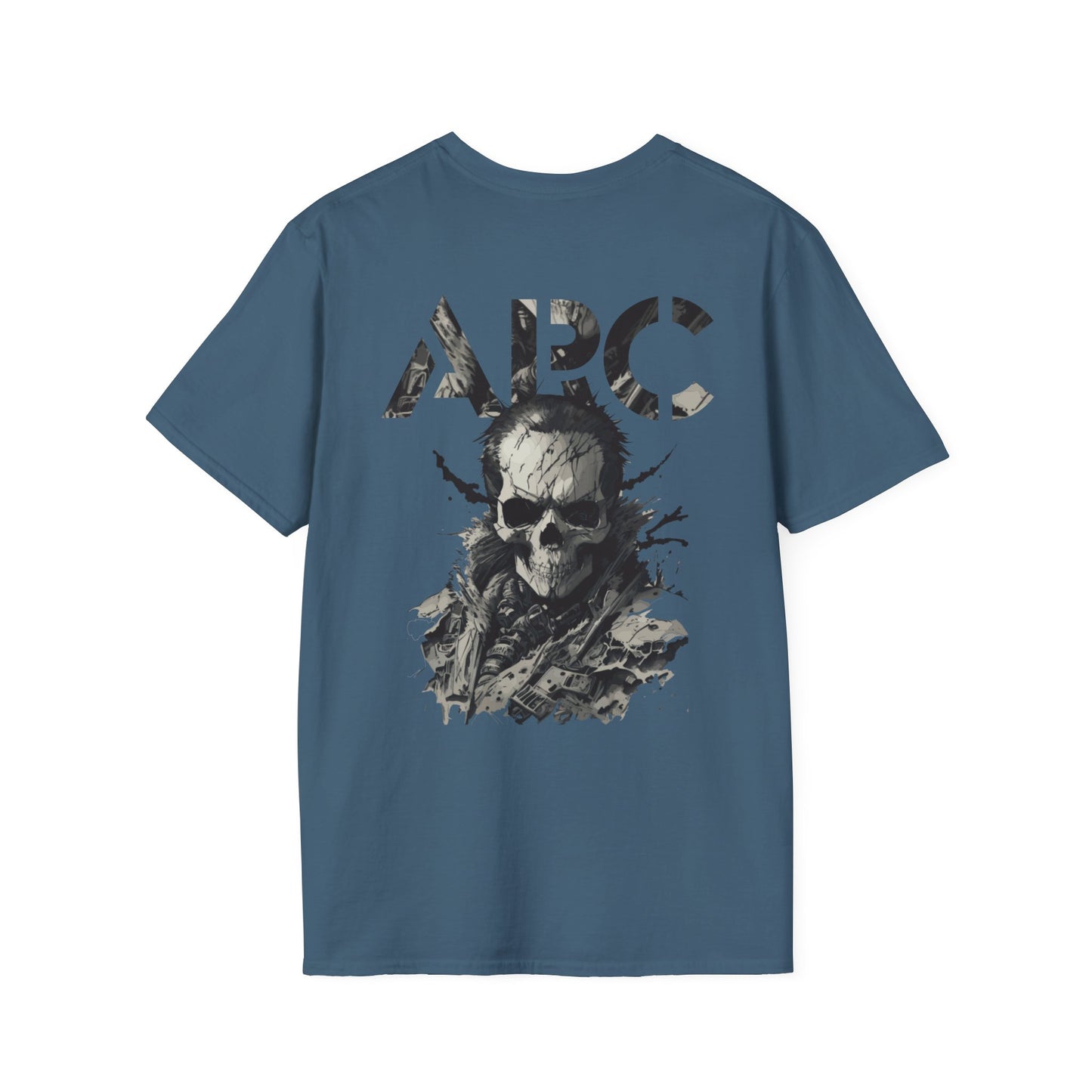 ARC Skull Graphic T‑Shirt — Grunge Military Skull Backprint