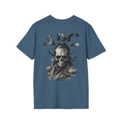 ARC Skull Graphic T‑Shirt — Grunge Military Skull Backprint