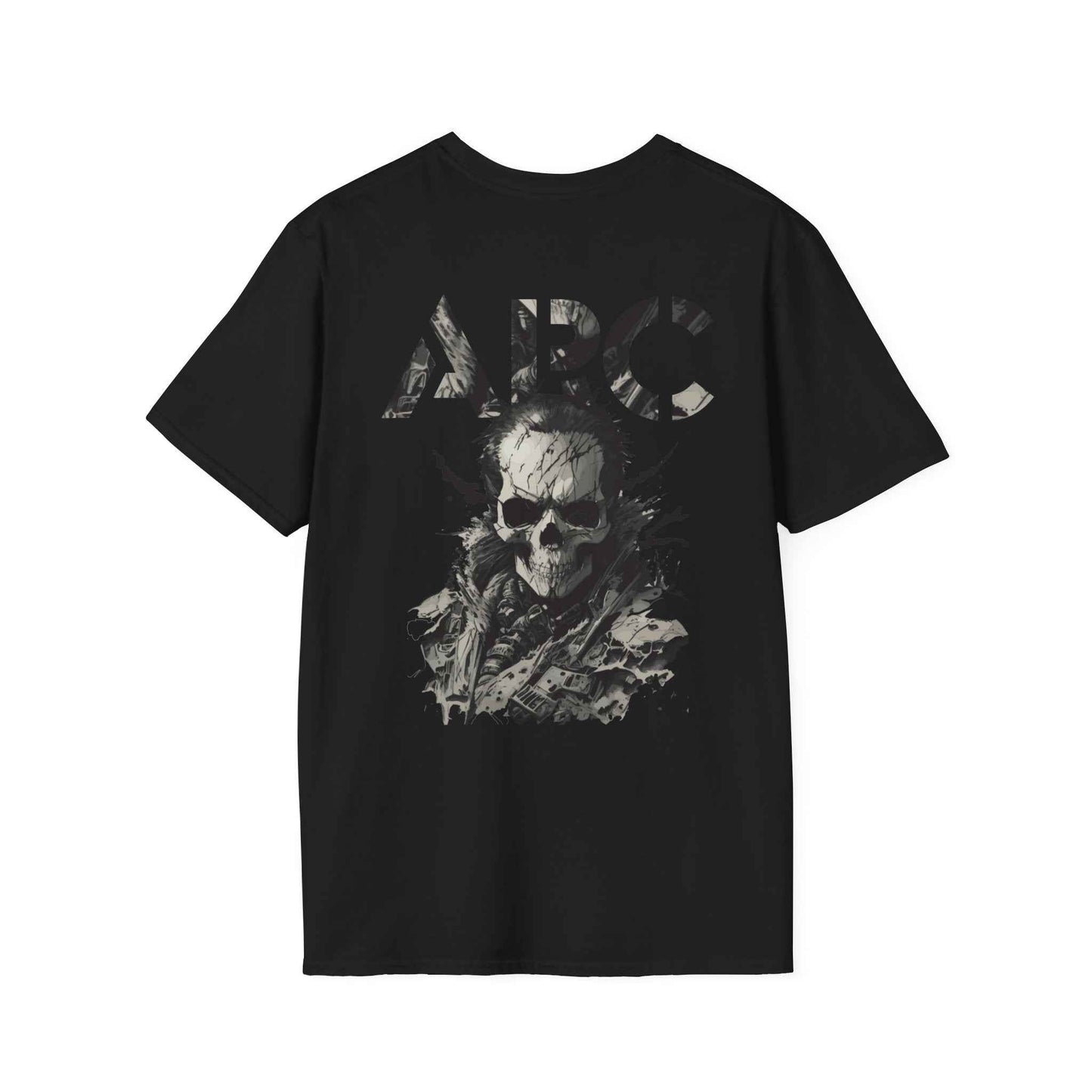 ARC Skull Graphic T‑Shirt — Grunge Military Skull Backprint