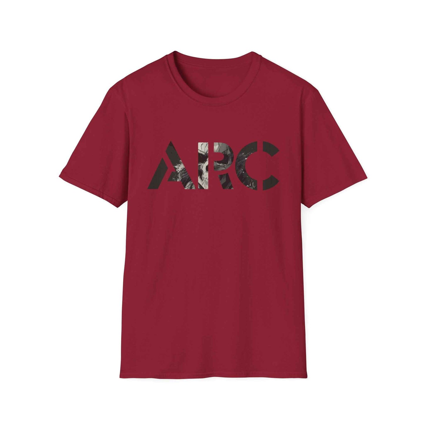 ARC Skull Graphic T‑Shirt — Grunge Military Skull Backprint