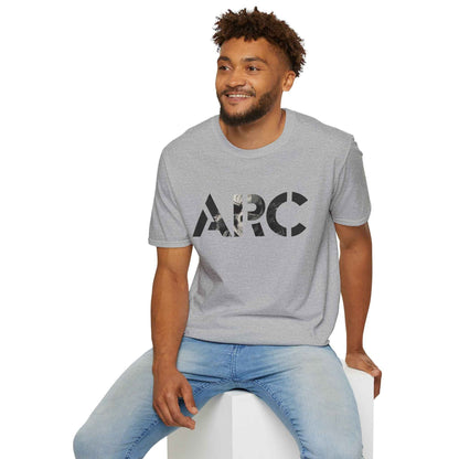 ARC Skull Graphic T‑Shirt — Grunge Military Skull Backprint