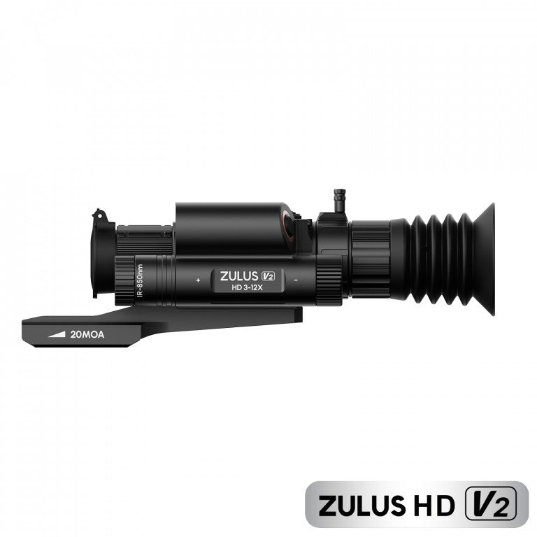 DNT Optics ZULUS HD ZHD312R V2 - 3-12X Digital Night Vision Scope With LRF And Ballistic Calculator