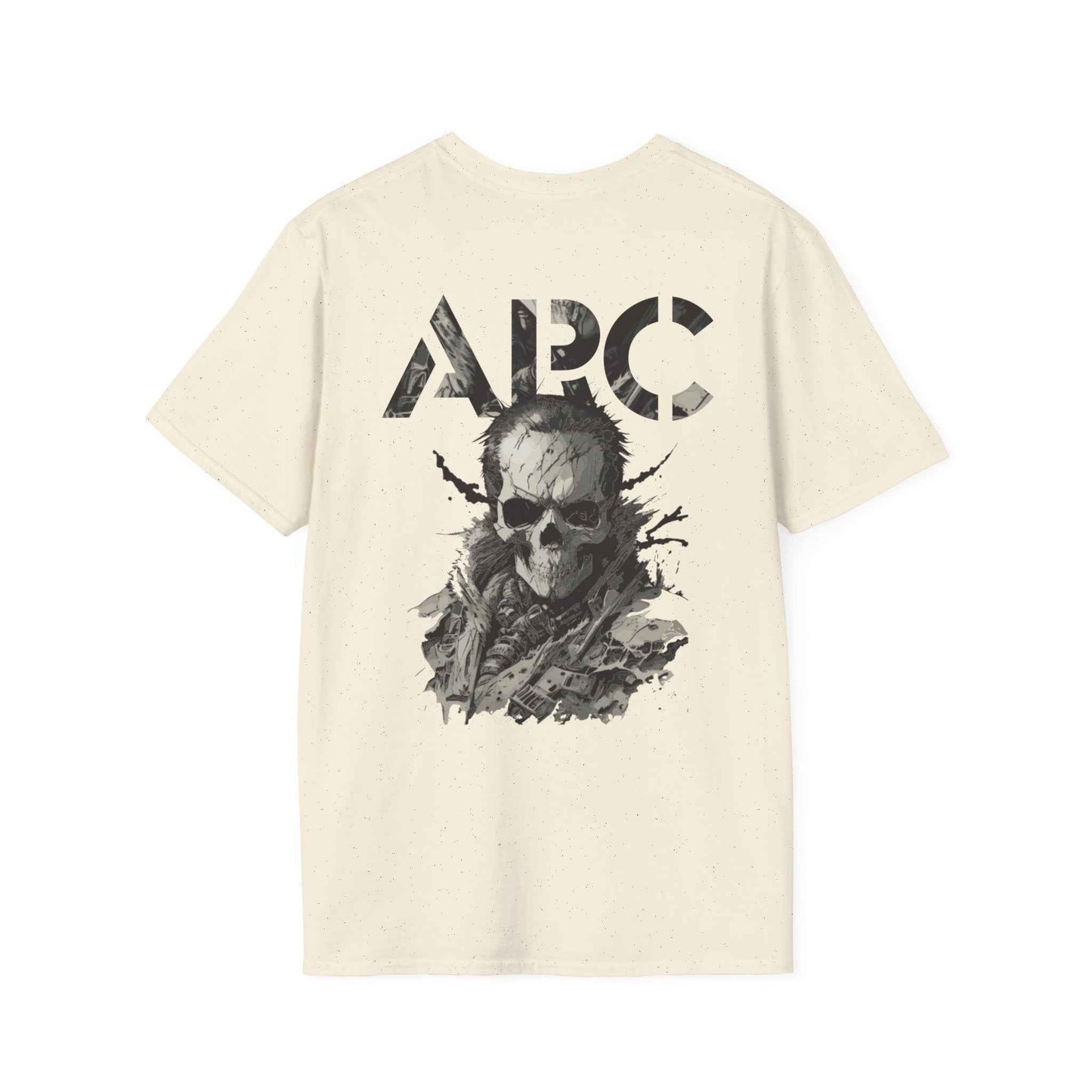 ARC Skull Graphic T‑Shirt — Grunge Military Skull Backprint