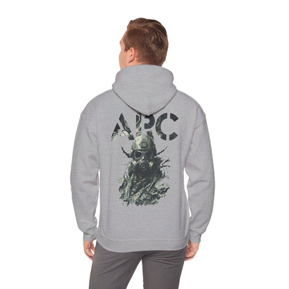 ARC Gas Mask Hoodie — Tactical Post-Apocalyptic Graphic Sweatshirt