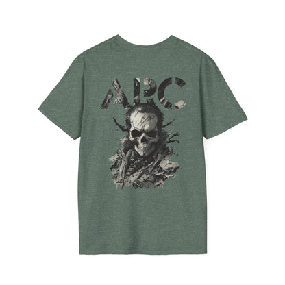 ARC Skull Graphic T‑Shirt — Grunge Military Skull Backprint