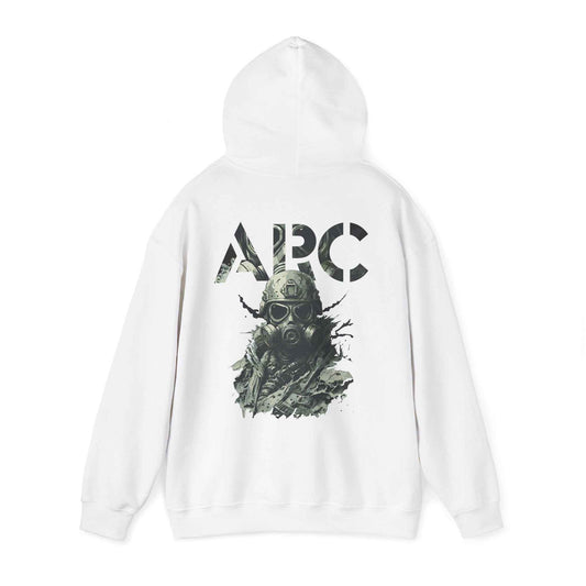 ARC Gas Mask Hoodie — Tactical Post-Apocalyptic Graphic Sweatshirt