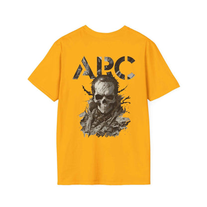 ARC Skull Graphic T‑Shirt — Grunge Military Skull Backprint
