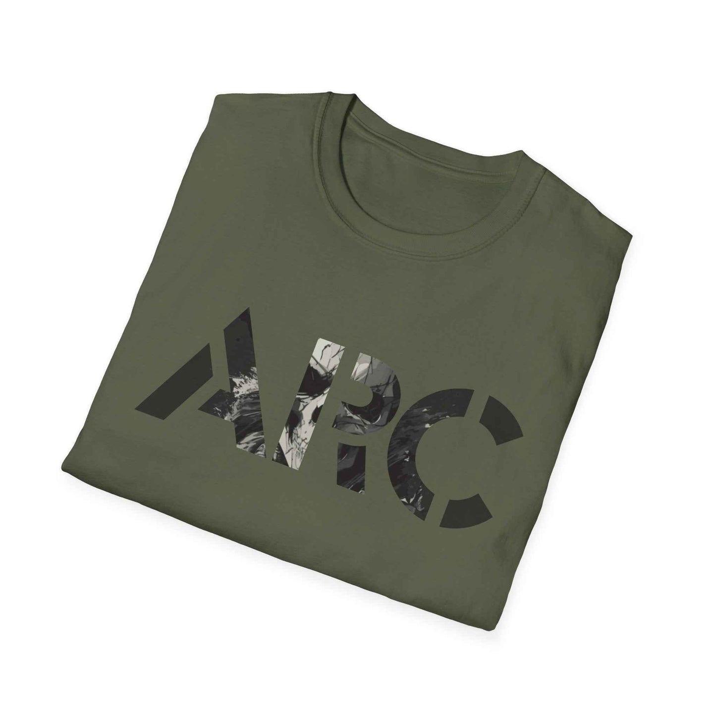 ARC Skull Graphic T‑Shirt — Grunge Military Skull Backprint