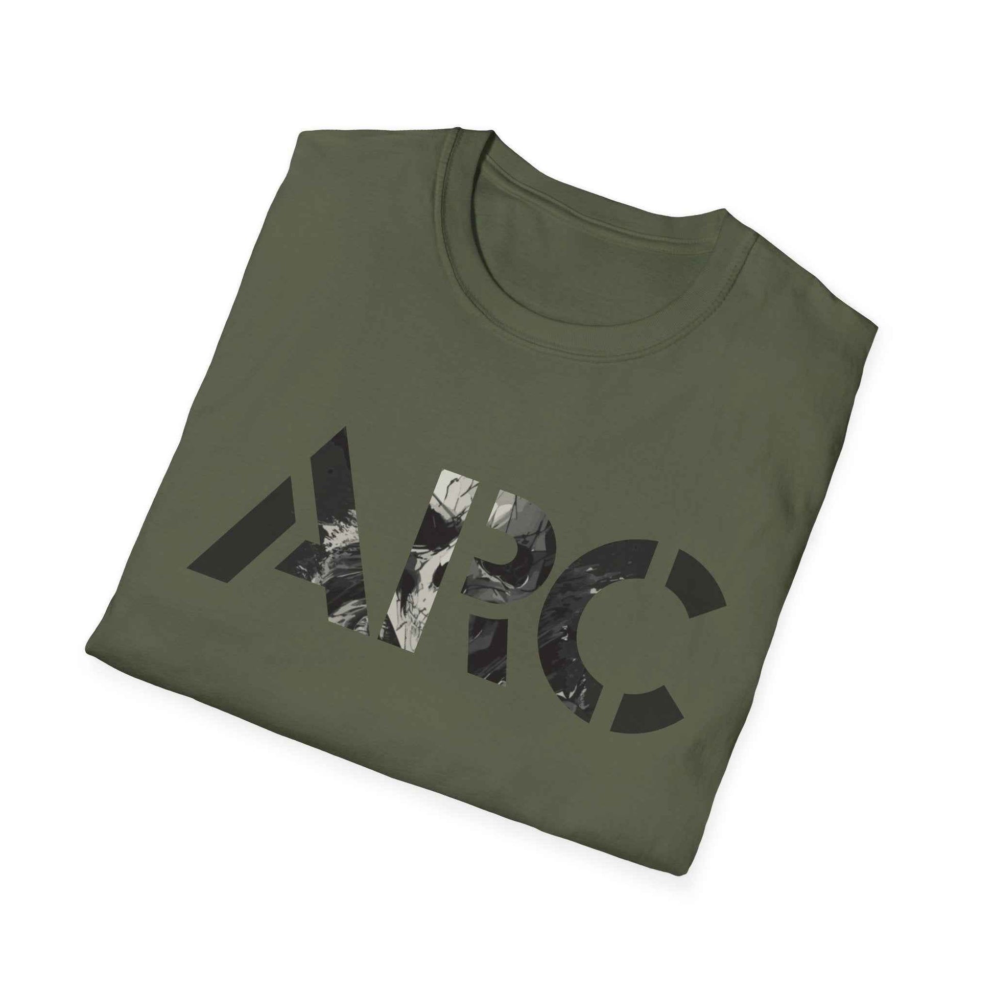 ARC Skull Graphic T‑Shirt — Grunge Military Skull Backprint