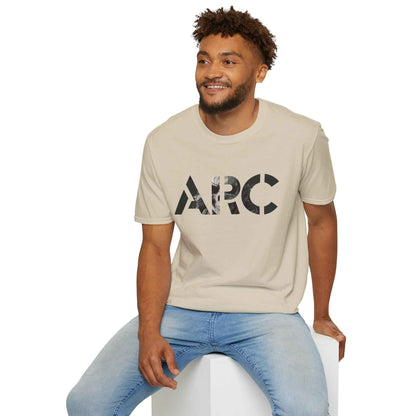 ARC Skull Graphic T‑Shirt — Grunge Military Skull Backprint