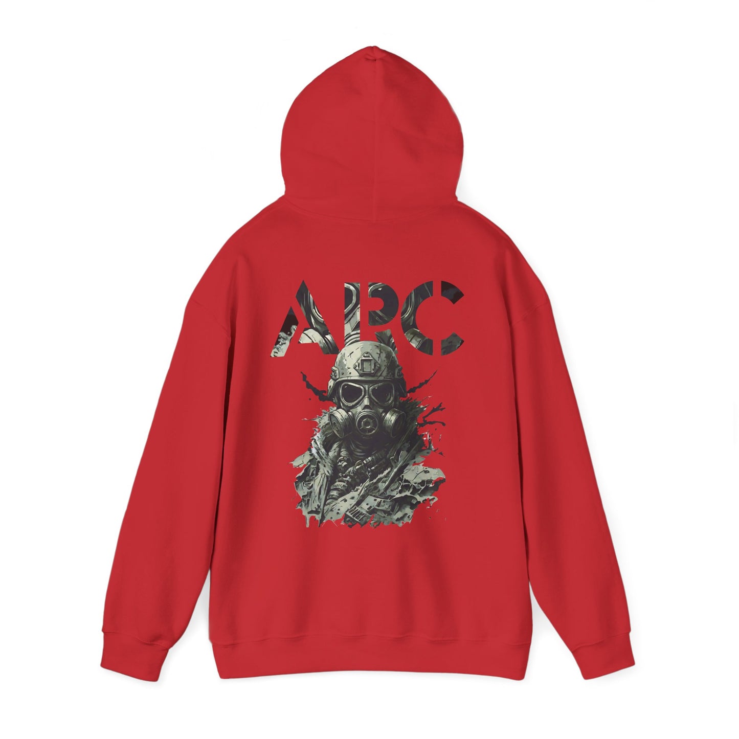 ARC Gas Mask Hoodie — Tactical Post-Apocalyptic Graphic Sweatshirt