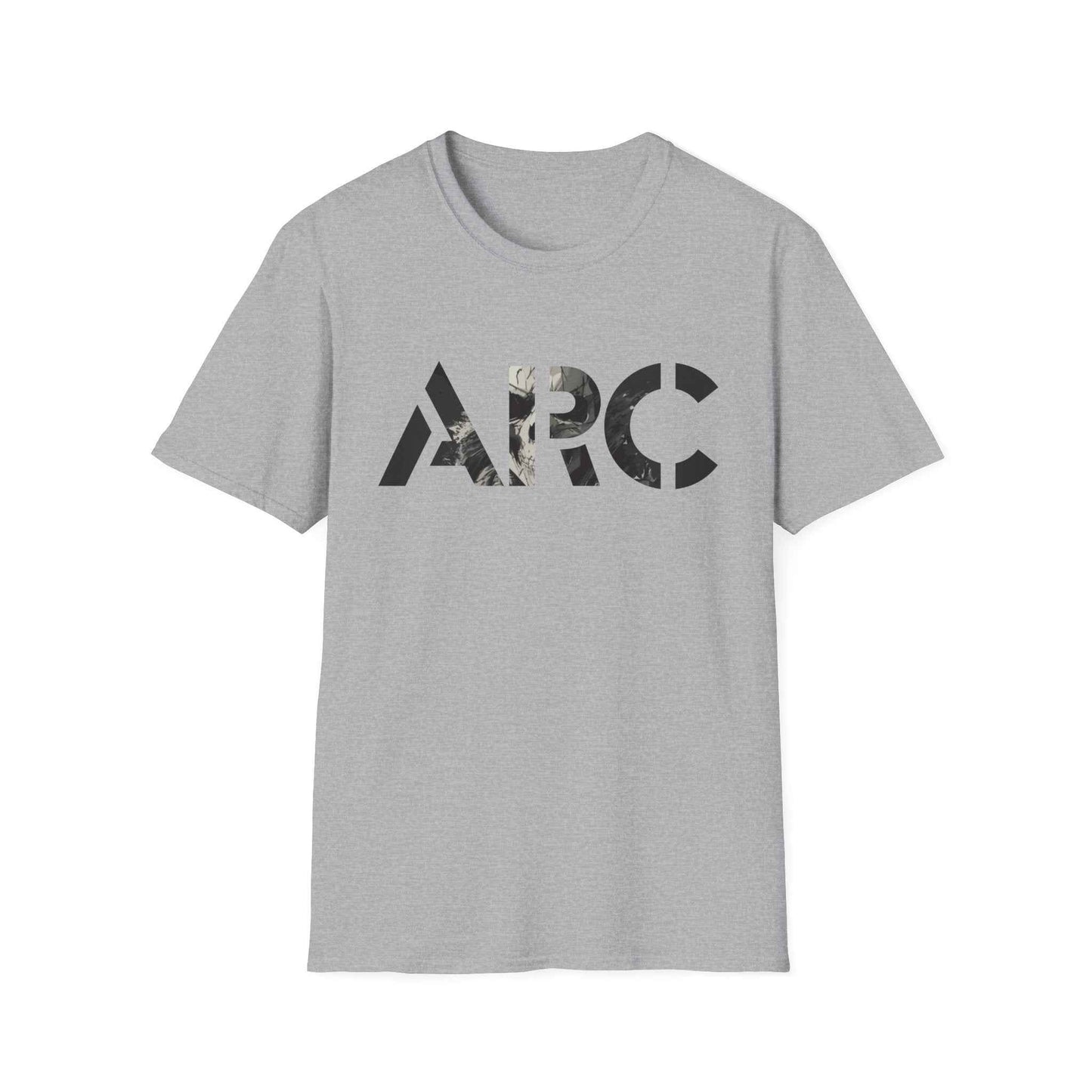 ARC Skull Graphic T‑Shirt — Grunge Military Skull Backprint